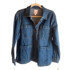 LC Lauren Conrad Hazelwish Medium Wash Jean Jacket in Blue in Size S